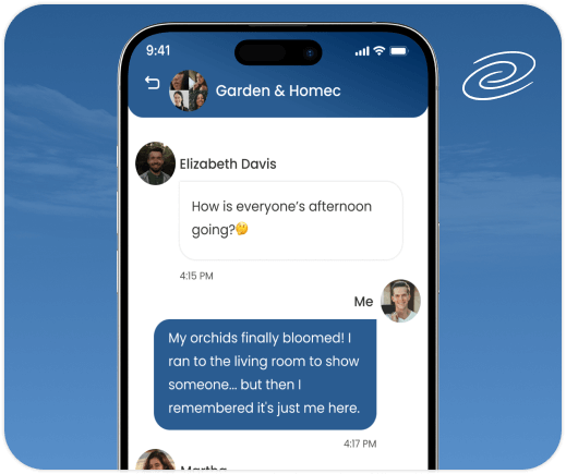 CozyPal App Interface - AI Conversation
